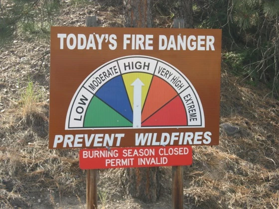 Picture of sign Missing Fire Danger Sign