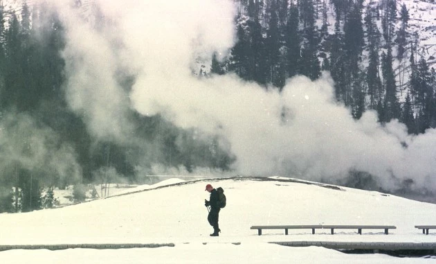 Snowmobiles in Yellowstone